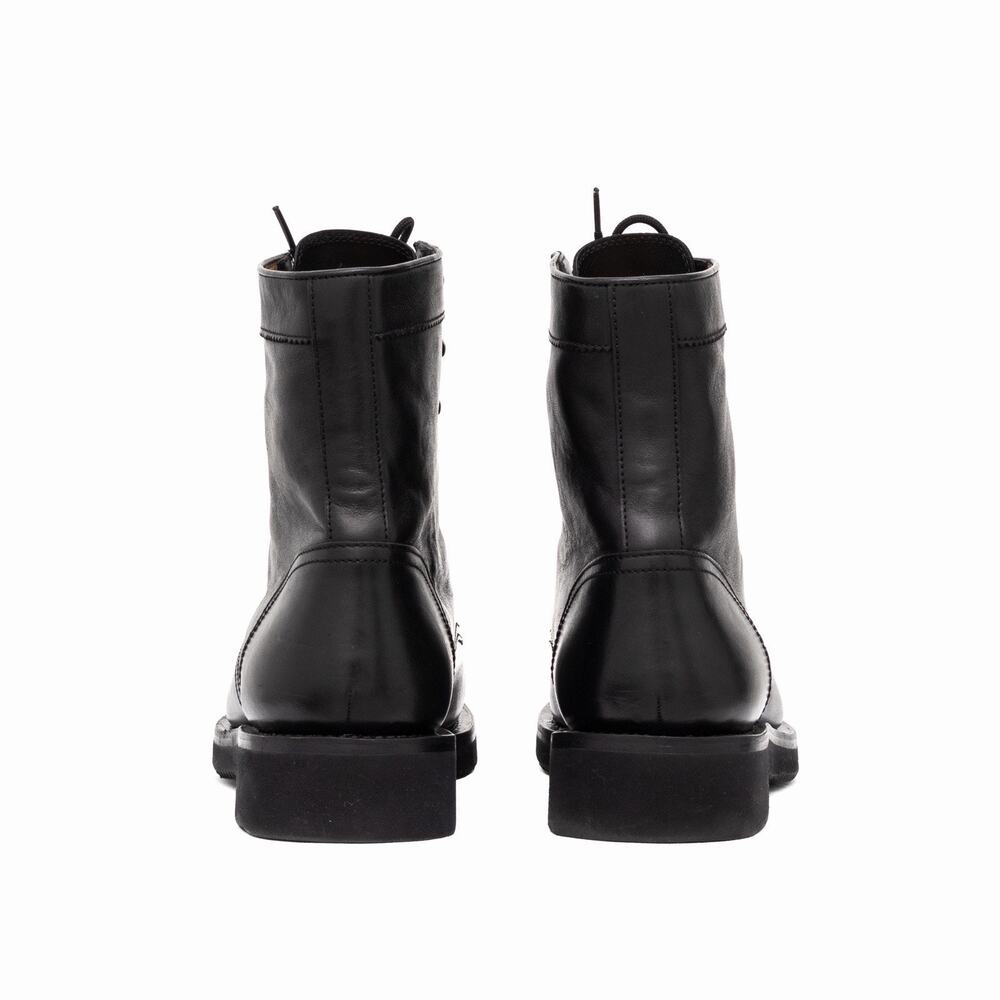 GUCCI Tom Ford Era Men's Leather Moc Toe Combat Boot Black EU43.5/US10.5 - Picture 8 of 16